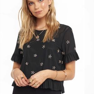 Show Me Your MuMu Jeri Top Flashy Flowers NWOT